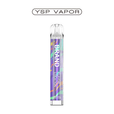 800 puffs 2 ml poudre de jus de fumée vapeur E cigarette vapeur 400mAh vaporisateur jetable