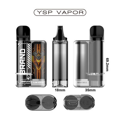 OEM 3ML Vape Pod System 800 Puffs Smart Vape Pen, sans nicotine, qui est équipé d'un stylo de vapotage